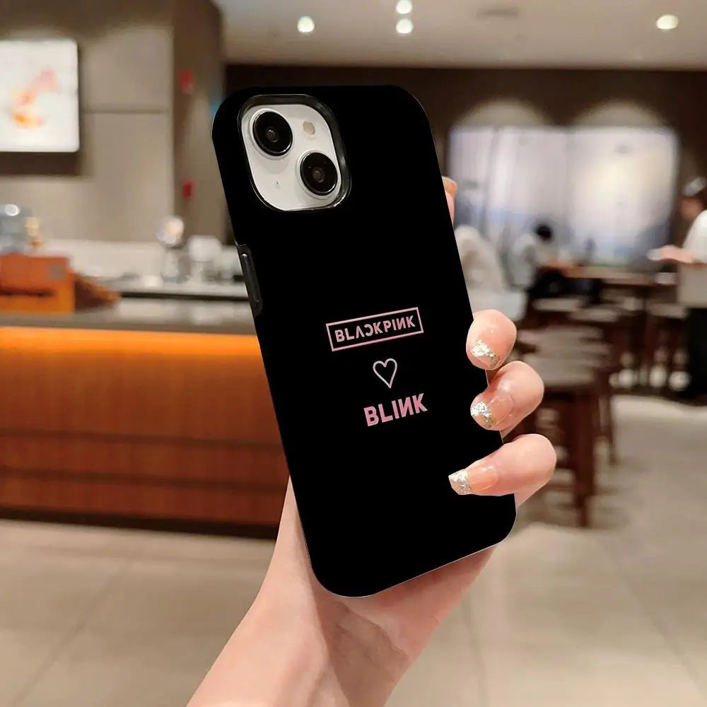 Kpop-BLACKPINKs-Girls Phone Case Phone Case For IPhone 16 15 14 13 12 11 Pro Max X XS XR XSMax 7 8 Plus Glossy Film Hard PC Cov