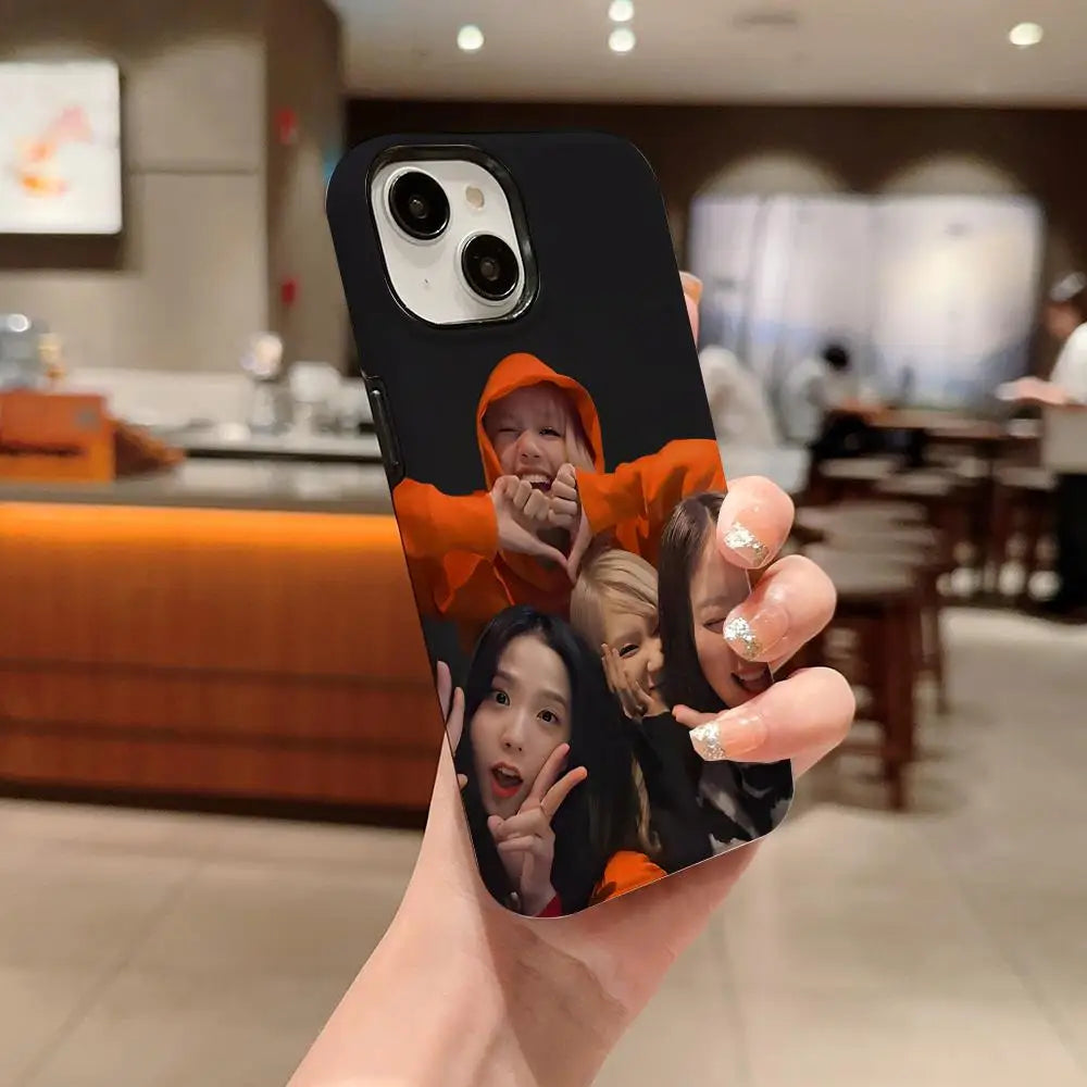 Kpop-BLACKPINKs-Girls Phone Case Phone Case For IPhone 16 15 14 13 12 11 Pro Max X XS XR XSMax 7 8 Plus Glossy Film Hard PC Cov