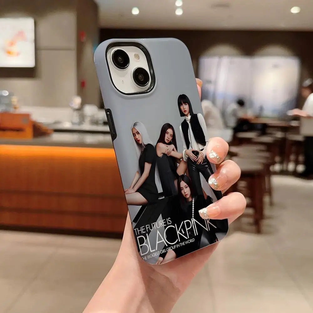 Kpop-BLACKPINKs-Girls Phone Case Phone Case For IPhone 16 15 14 13 12 11 Pro Max X XS XR XSMax 7 8 Plus Glossy Film Hard PC Cov