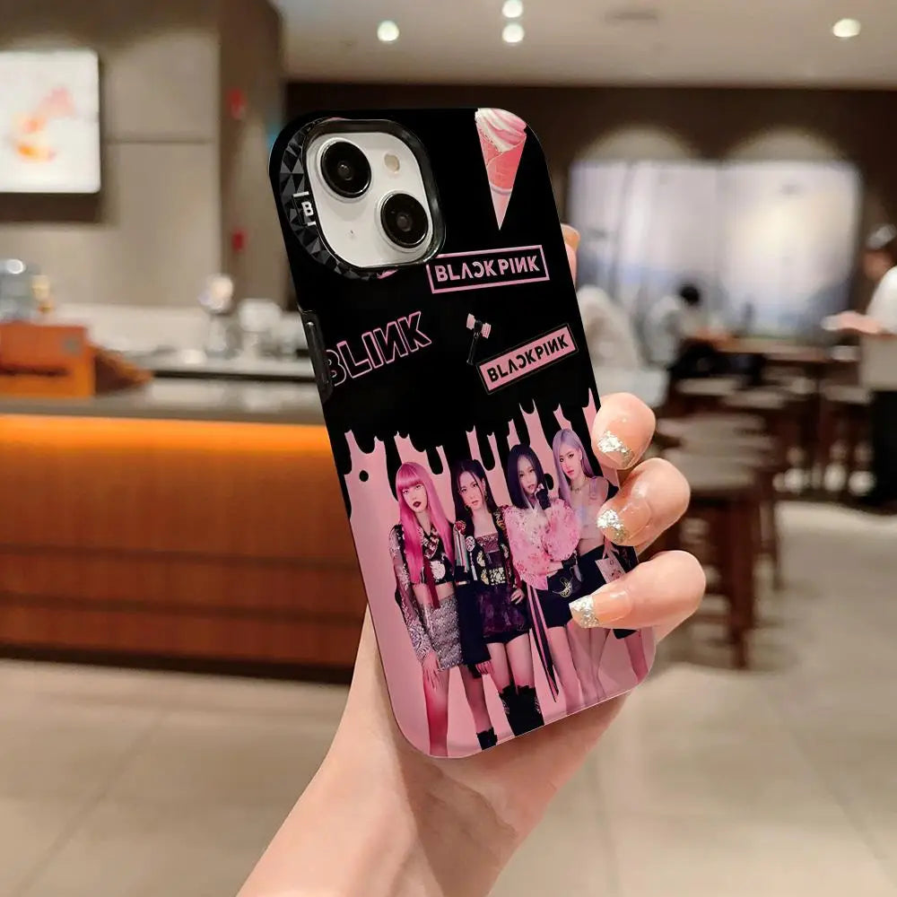 Kpop-BLACKPINKs-Girls Phone Case Phone Case For IPhone 16 15 14 13 12 11 Pro Max X XS XR XSMax 7 8 Plus Glossy Film Hard PC Cov
