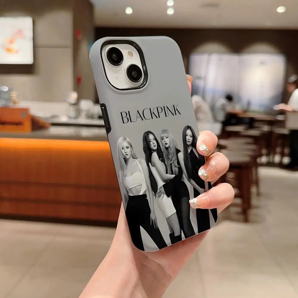 Kpop-BLACKPINKs-Girls Phone Case Phone Case For IPhone 16 15 14 13 12 11 Pro Max X XS XR XSMax 7 8 Plus Glossy Film Hard PC Cov