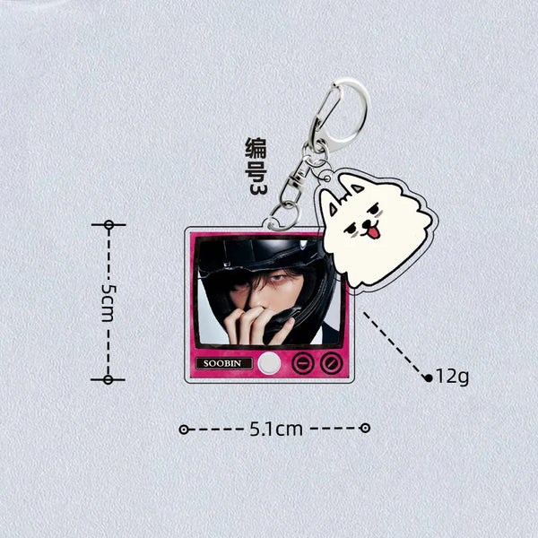 TXT Group Choi Soo-Bin Choi Yeon-Jun Choi  Kyu TAEHYUN and Hugh Young-kai Acrylic Keychain 1114